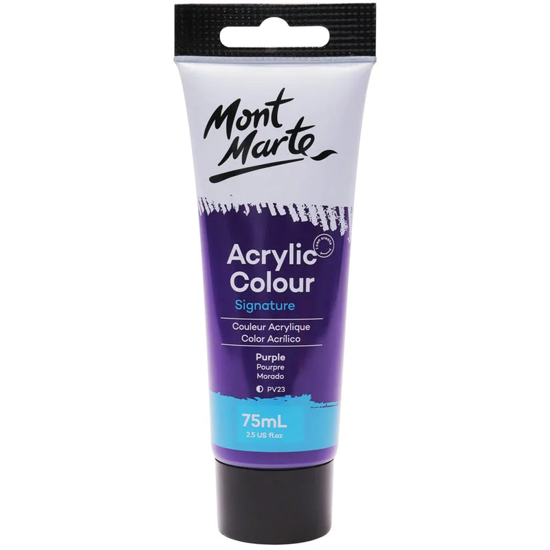 Mont Marte Signature Acrylic Paint 75ml Tube - Purple - MSCH7516