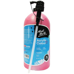 Mont Marte Signature Acrylic Paint Pump Bottle 2L - Carmine MSCH2220