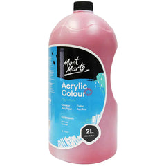 Mont Marte Signature Acrylic Paint Pump Bottle 2L - Crimson MSCH2212