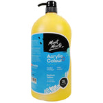 Mont Marte Signature Acrylic Paint Pump Bottle 2L - Medium Yellow MSCH2218