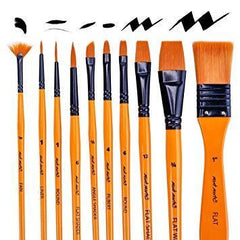 Mont Marte Signature Paint Brush Set BMHS0030 - Acrylic Taklon Bristle In Wallet 11pc