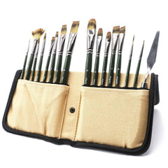 Mont Marte Signature Paint Brush Set BMHS0044 - Artist Brushes In Easel Wallet 17pc