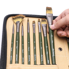 Mont Marte Signature Paint Brush Set BMHS0044 - Artist Brushes In Easel Wallet 17pc