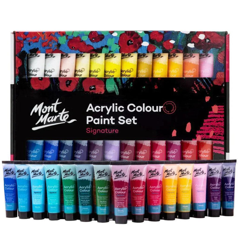 Mont Marte Signature Paint Set - Acrylic Paint 48pc x 36ml Tubes - MSCH4836