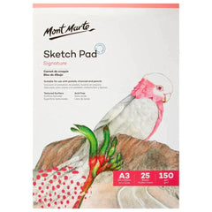 Mont Marte Sketch Pad White Paper A3 150gsm 25 Sheet - MSB0054