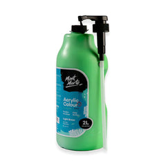 Mont Marte Studio Acrylic Paint Pump Bottle 2L - Light Green MSCH2211