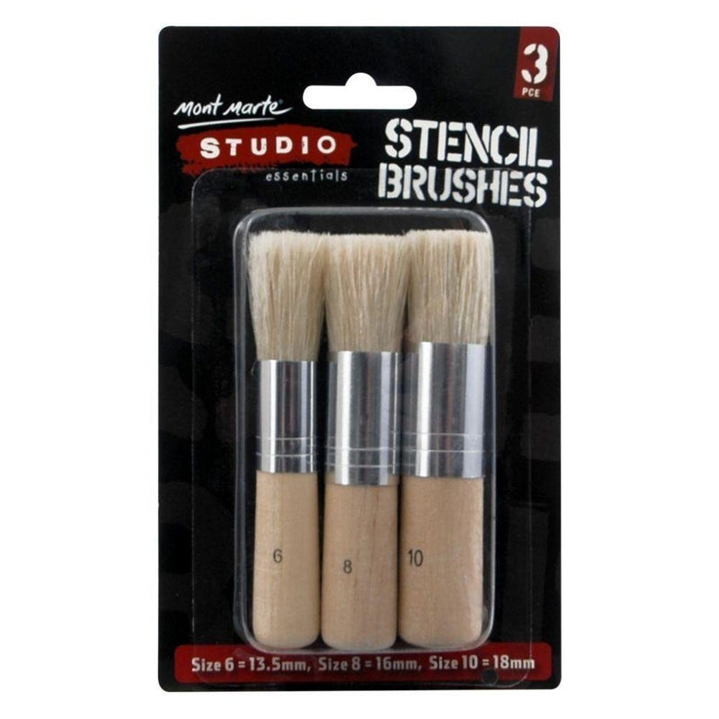 Mont Marte Studio Series Paint Brush Set MAA0021- Stencil Brush 3pc