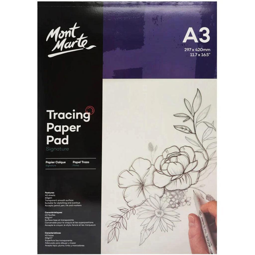 Mont Marte Tracing Paper Pad A3 60gsm 40 Sheet - MSB0016