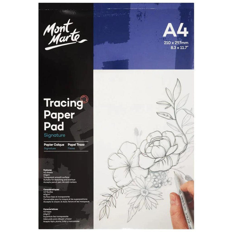 Mont Marte Tracing Paper Pad A4 60gsm 40 Sheet - MSB0017