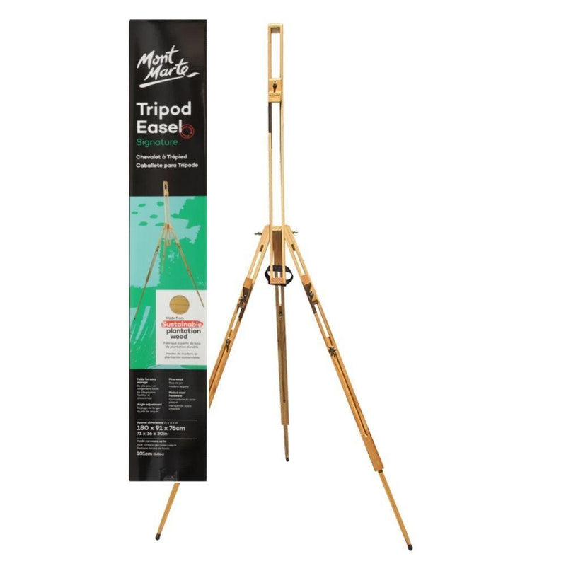 Mont Marte Tripod Easel MEA0024 - Lightweight Pine Wood - 25130224