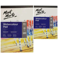 Mont Marte Watercolour Pad German Paper A4 180gsm 15 Sheet - MSB0063