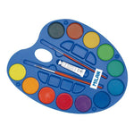 Palette Of 12 Watercolor Tablet 45 mm With 2 Brushes And White Tube