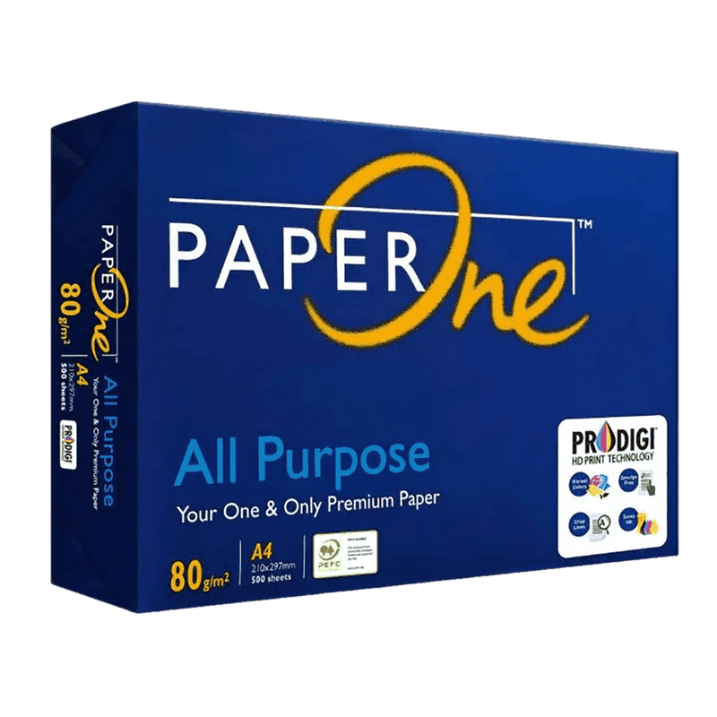 PAPERONE ALL PURPOSE PRINTING PHOTO COPY PAPER A4 80GSM WHITE Cartoon 5 Ream Algurg Stationery