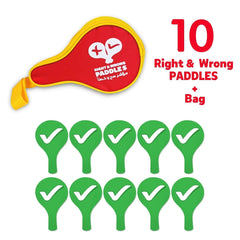 True or False Paddles | Set of 10 Wooden Classroom Response Paddles