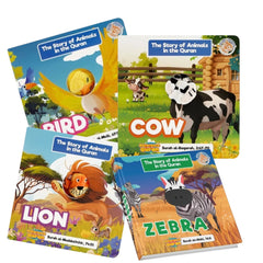 The Story of Animals in the Quran – 4-Book Islamic Collection for Kids | Lion, Cow, Zebra & Bird