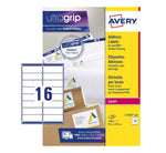 SELF ADHESIVE ADDRESS MAILING LABELS L7162-100, ULTRAGRIP TECHNOLOGY, 99.1X33.9 MM, 16 LABELS PER SHEET, 100 SHEETS IN A PACK