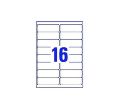 SELF ADHESIVE CLEAR ADDRESS MAILING LABELS L7562-25, 99.1 X 34 MM, 16 LABELS PER SHEET, 25 SHEETS IN A PACK