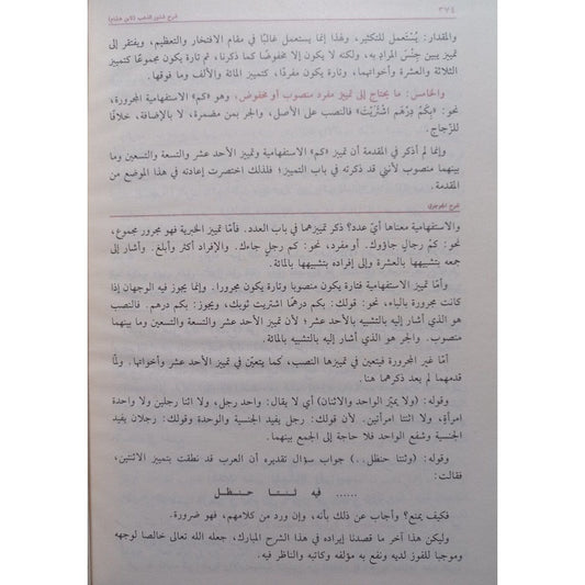 شرح شذور الذهب في معرفة كلام العرب Sharah Shuruz Zahab GULF HORIZONS