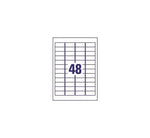 SILVER HEAVYDUTY LABELS L6009-20, 45.7 X 21.2 MM, 48 LABELS PER SHEET, 20 SHEETS PER PACK, FOR B/W LASER PRINTER