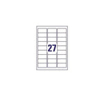 SILVER HEAVYDUTY LABELS L6011-20, 63.5 X 29.6 MM, 27 LABELS IN A SHEET, 20 SHEETS PER PACK, FOR B/W LASER PRINTER