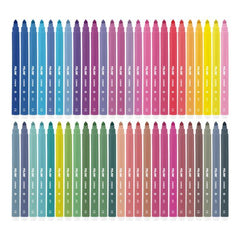 Transparent Briefcase 50 Conical Tip FibrePens (hummingbird design)