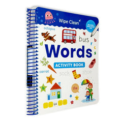 Wipe Clean Words Activity Book | Reusable Writing & Early Literacy Practice