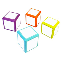 Write & Wipe Cubes | Set of 4 Reusable Educational Dry Erase Cubes