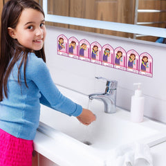 Kids Wudu Learning Stickers | Waterproof Arabic & English Step-by-Step Wudu Guide