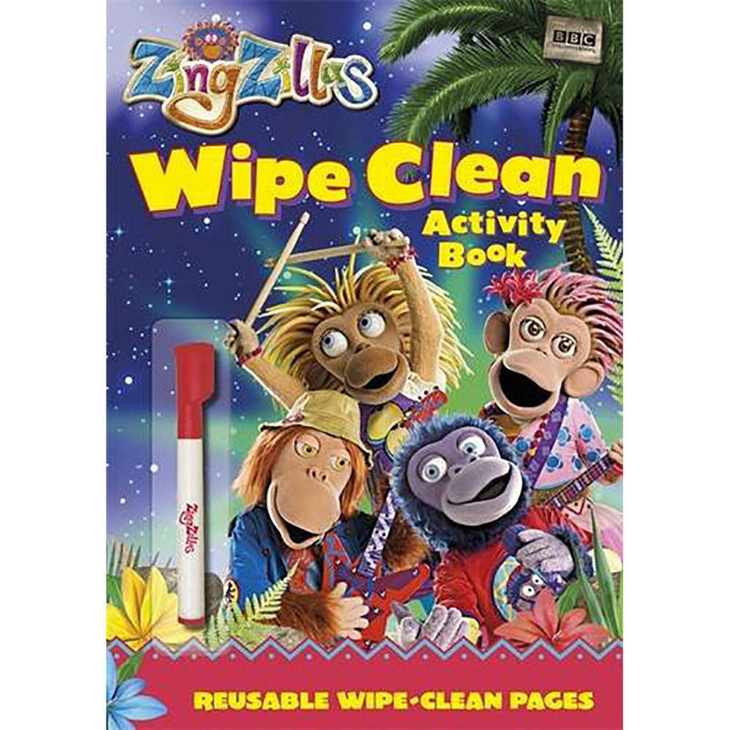 ZingZillas Wipe Clean Activity Book with pen