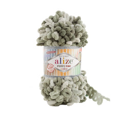 Alize - Puffy Fine Colors Yarn %100 MicroPolyester 100gr 14.5 mt Book Fanar