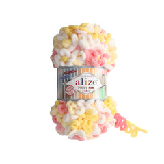 Alize - Puffy Fine Colors Yarn %100 MicroPolyester 100gr 14.5 mt Book Fanar