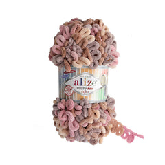 Alize - Puffy Fine Colors Yarn %100 MicroPolyester 100gr 14.5 mt Book Fanar