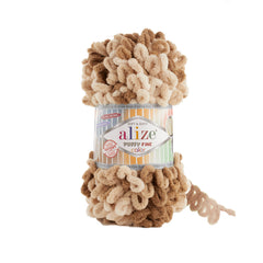 Alize - Puffy Fine Colors Yarn %100 MicroPolyester 100gr 14.5 mt Book Fanar