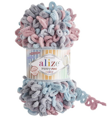 Alize - Puffy Fine Colors Yarn %100 MicroPolyester 100gr 14.5 mt Book Fanar